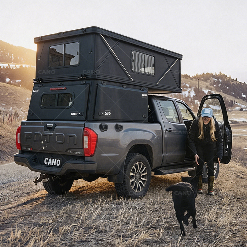 Pop-Up Hard-side Pickup Truck Camper is compatible with GMC Sierra 1500，Ford Ranger