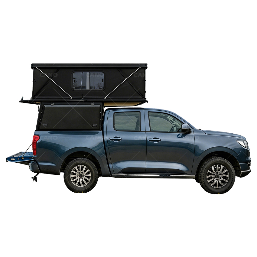 Pop-Up Hard-side Pickup Truck Camper is compatible with Toyota HILUX，Super Duty（F-250/F-350）