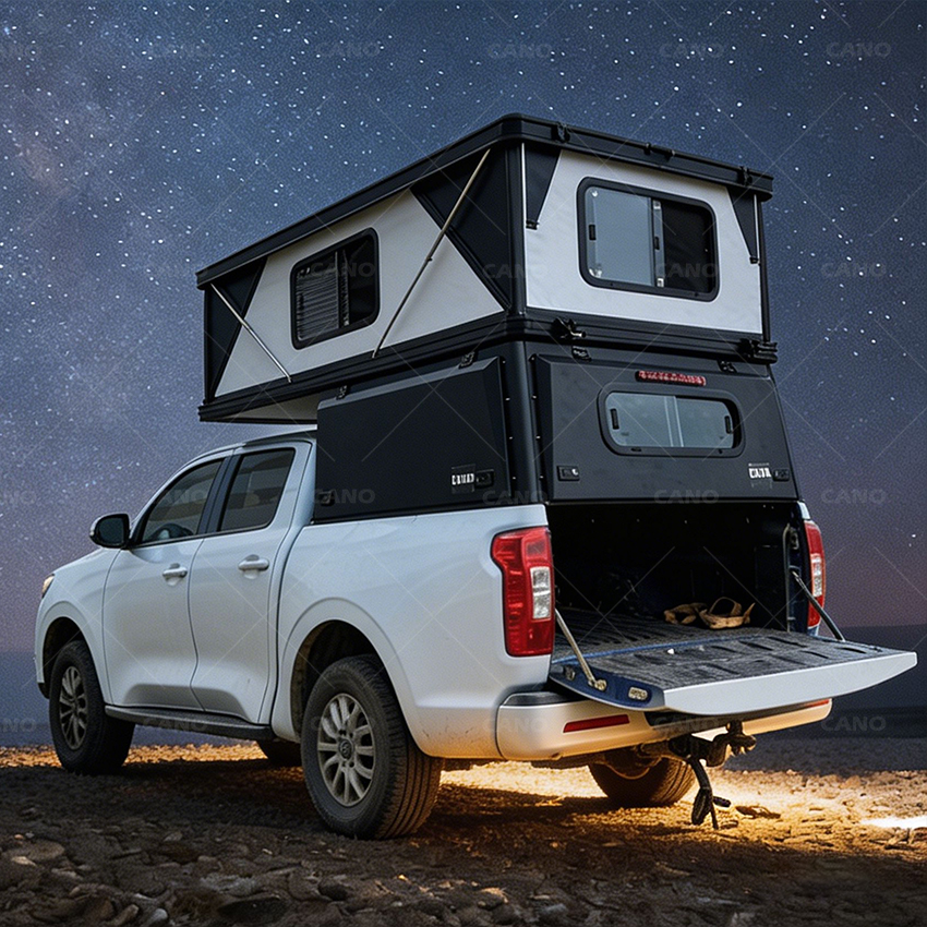 Pop-Up Hard-side Pickup Truck Camper is compatible with Toyota TUNDRA，Nissan Frontier